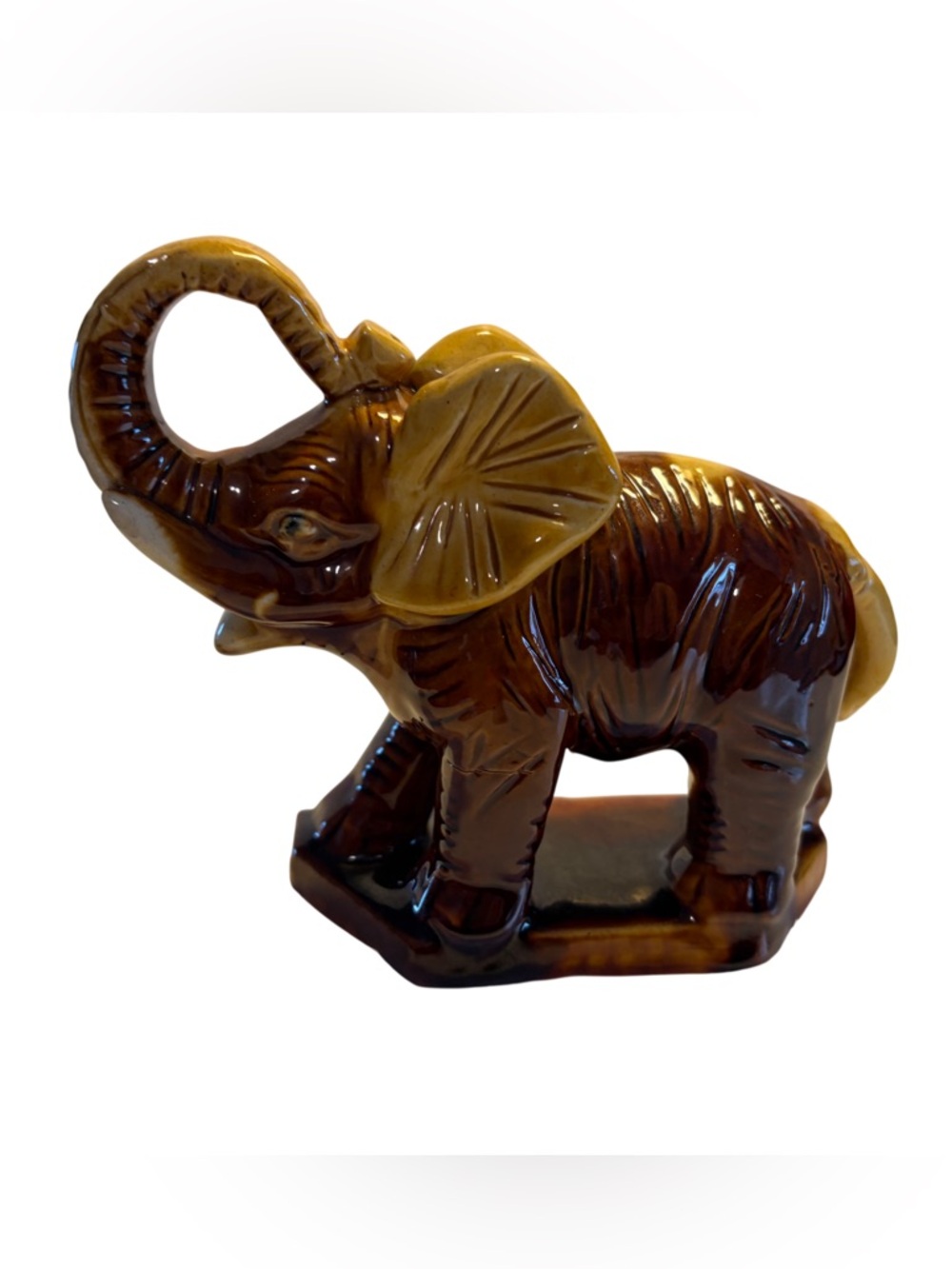 Vintage Brown 5” Ceramic Lucky Elephant Housewarming Gift